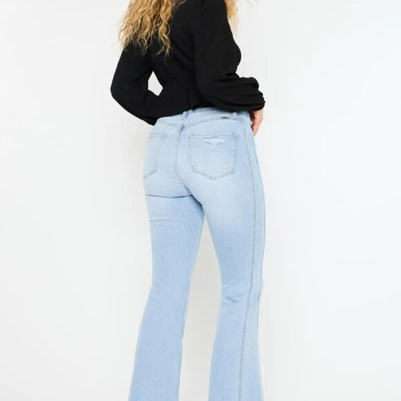 Kancan High Rise Curvy Flare Jeans - Picture 2 of 12